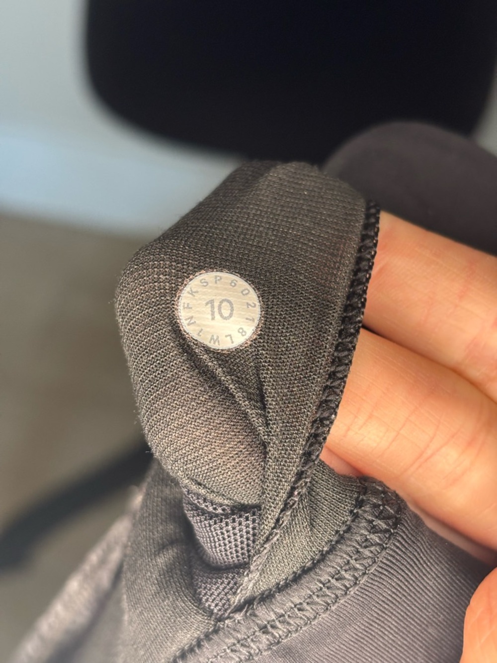 lululemon athletica Gray Heather Racerback Tank with built in Black Sports Bra - Picture 7 of 7